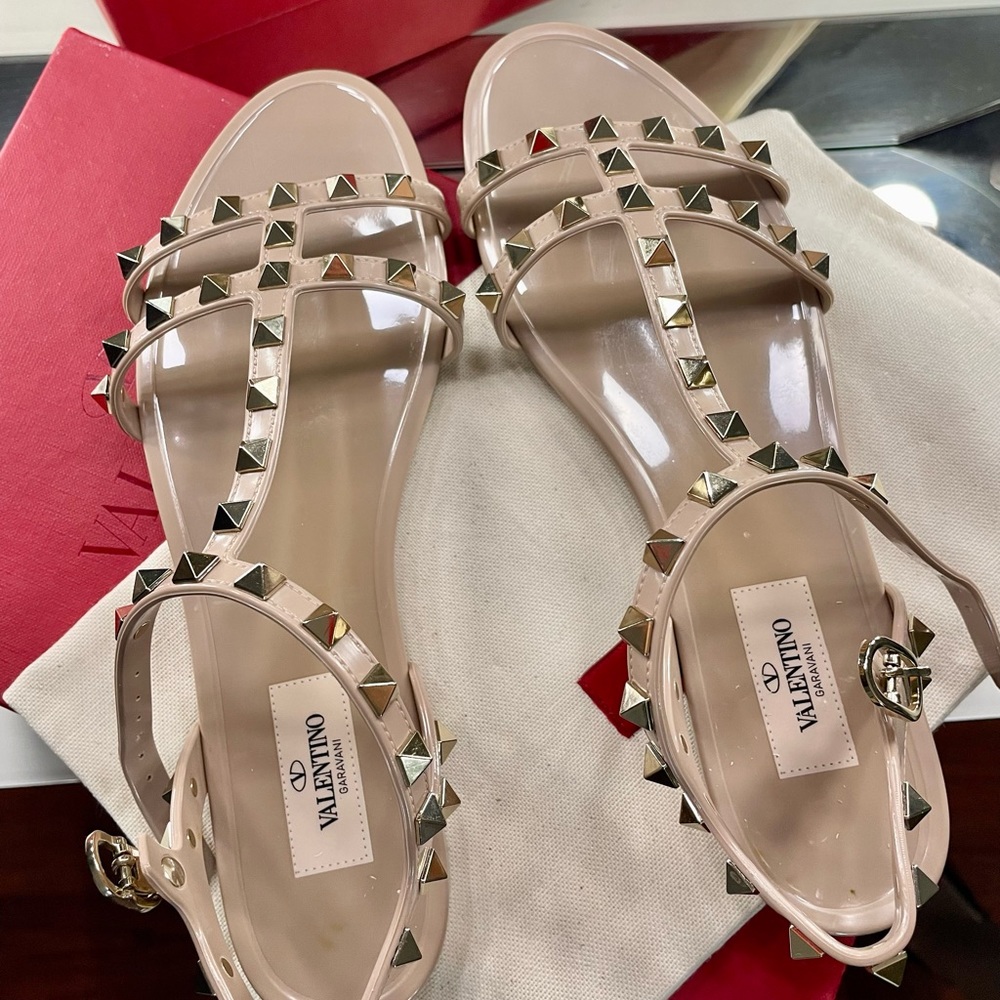 Valentino PVC Gladiator Sandals (Size 38)